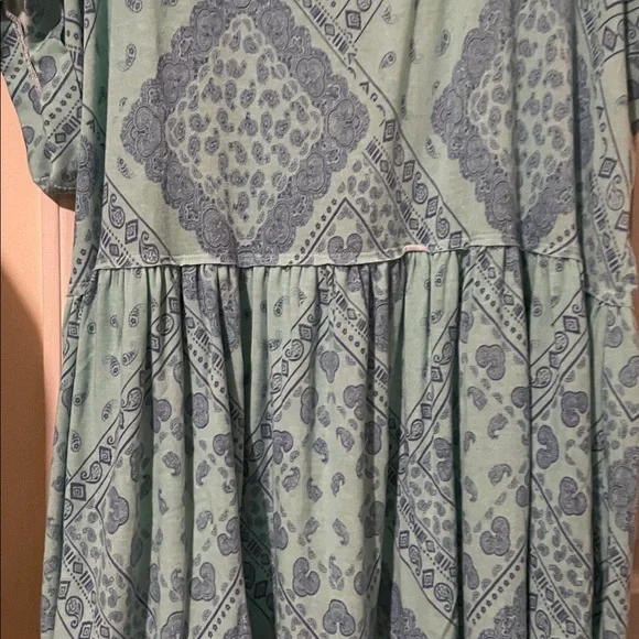 BUCKETLIST Blue and Green Patterned Top - Picture 5 of 6